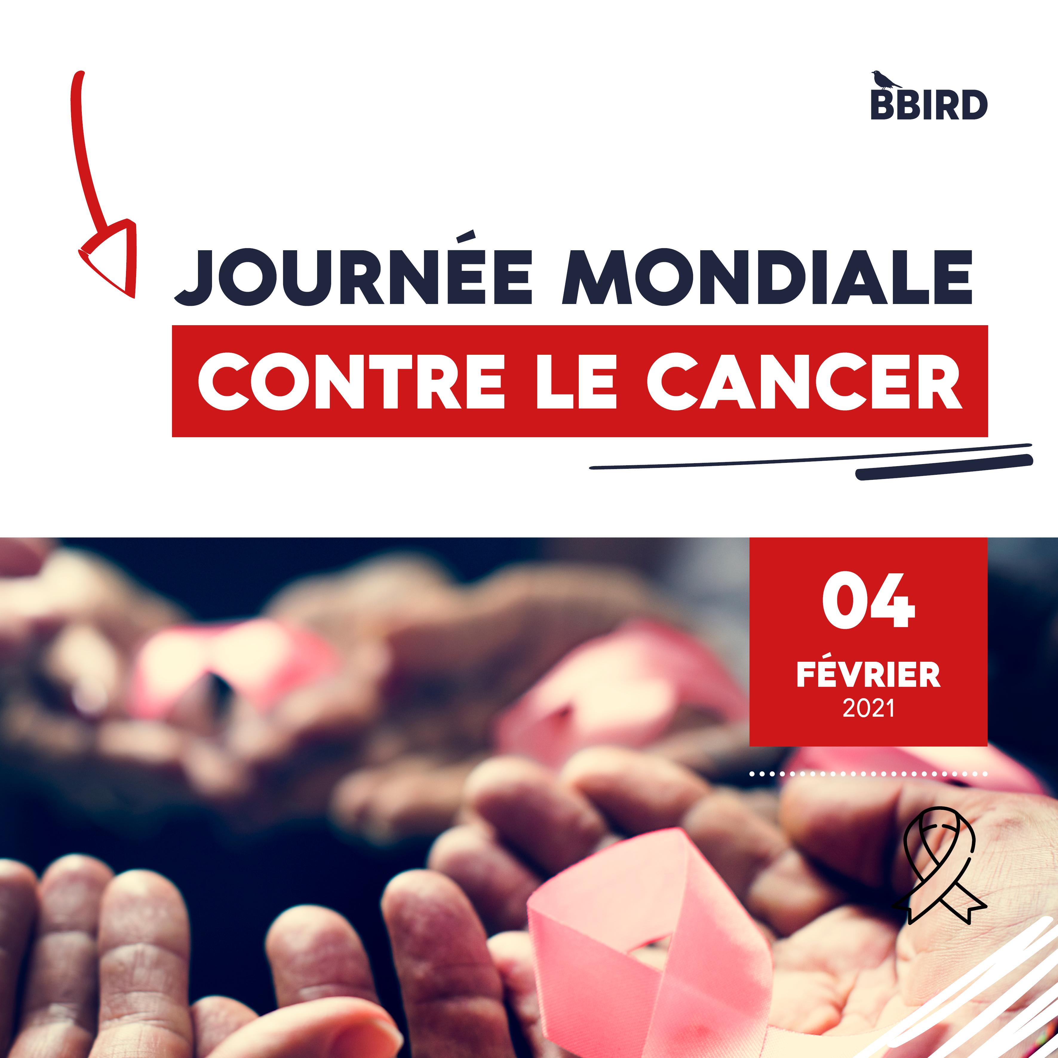 visuel de sensibilisation à la journée mondiale contre le cancer